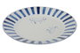 DKD Home Decor Plato de Porcelana Finisterre Azul