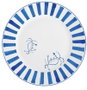 DKD Home Decor Plato de Porcelana Finisterre Azul