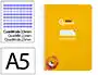 Liderpapel Cuaderno Espiral A5 Pautaguía Tapa Blanda 40 Hojas 75gr Cuadro Pautado 2.5mm Color Amarillo