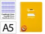 Liderpapel Cuaderno Espiral A5 Pautaguía Tapa Blanda 40 Hojas 75gr Cuadro Pautado 2.5mm Color Amarillo