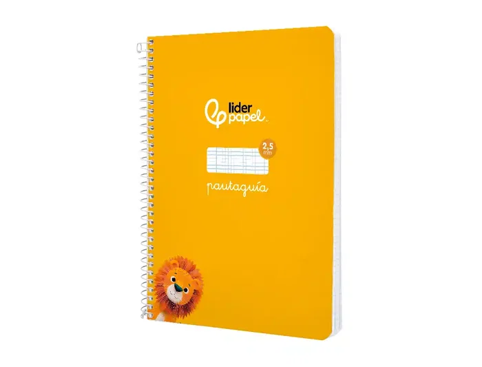 Liderpapel Cuaderno Espiral A5 Pautaguía Tapa Blanda 40 Hojas 75gr Cuadro Pautado 2.5mm Color Amarillo