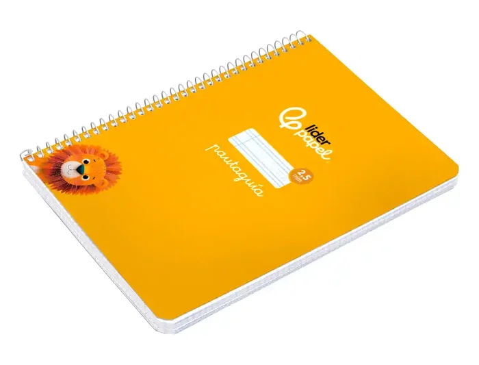 Liderpapel Cuaderno Espiral A5 Pautaguía Tapa Blanda 40 Hojas 75gr Cuadro Pautado 2.5mm Color Amarillo