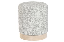 DKD Home Decor Reposapiés de Poliéster Gris Claro 32x32x38 cm
