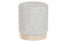 DKD Home Decor Reposapiés de Poliéster Gris Claro 32x32x38 cm