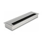 DeLOCK Pasacables para montaje en mesa con cepillo 280 x 80 x 28 mm plata