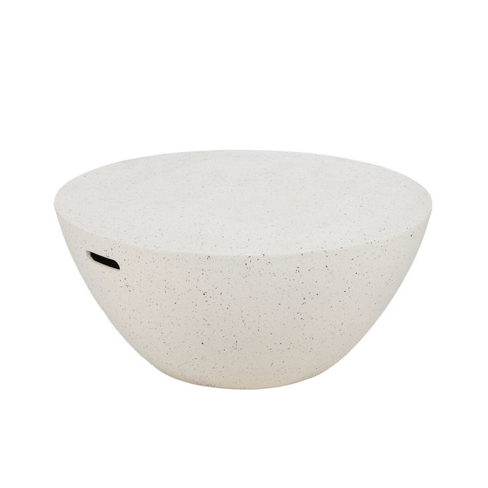 Ixia Mesa de centro blanca de fibra de magnesio 90 x 90 x 40 cm