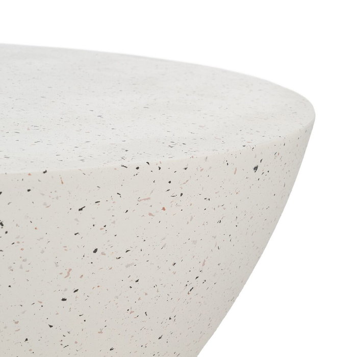 Ixia Mesa de centro blanca de fibra de magnesio 90 x 90 x 40 cm