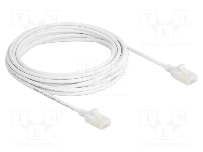 DeLOCK Cable de red Cat.6A Slim RJ45 5 m Blanco DeLOCK Cable de red Cat.6A Slim RJ45 5 m Blanco