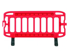 Faru Barrera NavigatOR de Seguridad Vial de Polietileno Rojo, Longitud 2 m - Señalización de Áreas Peligrosas