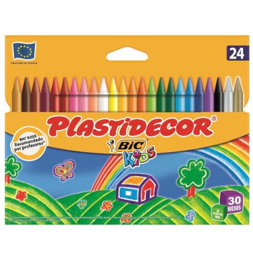 Plastidecor Lápices de cera de 24 unidades, colores surtidos Plastidecor Lápices de cera de 24 unidades, colores surtidos