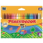 Plastidecor Lápices de cera de 24 unidades, colores surtidos