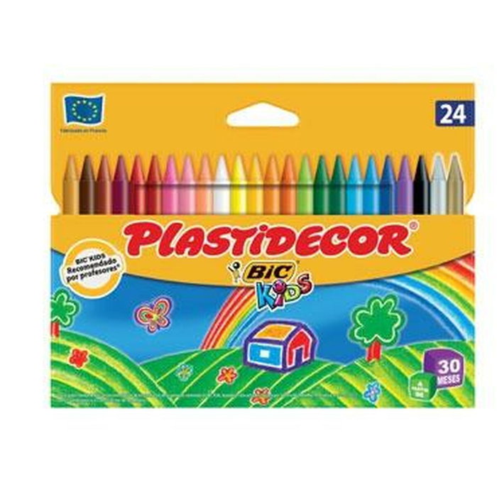 Plastidecor Lápices de cera de 24 unidades, colores surtidos Plastidecor Lápices de cera de 24 unidades, colores surtidos