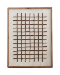 DKD Home Decor Cuadro de Madera Reciclada de Pino Beige 62x4x82 cm