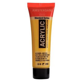 Pintura Acrilica Amsterdam 20 Ml (Tubo) Azo Amarillo Medium (Set de 3)