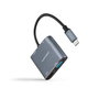Nanocable Conversor USB-C a HDMI/VGA/USB 3.0/PD 15 cm, Gris