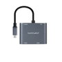 Nanocable Conversor USB-C a HDMI/VGA/USB 3.0/PD 15 cm, Gris