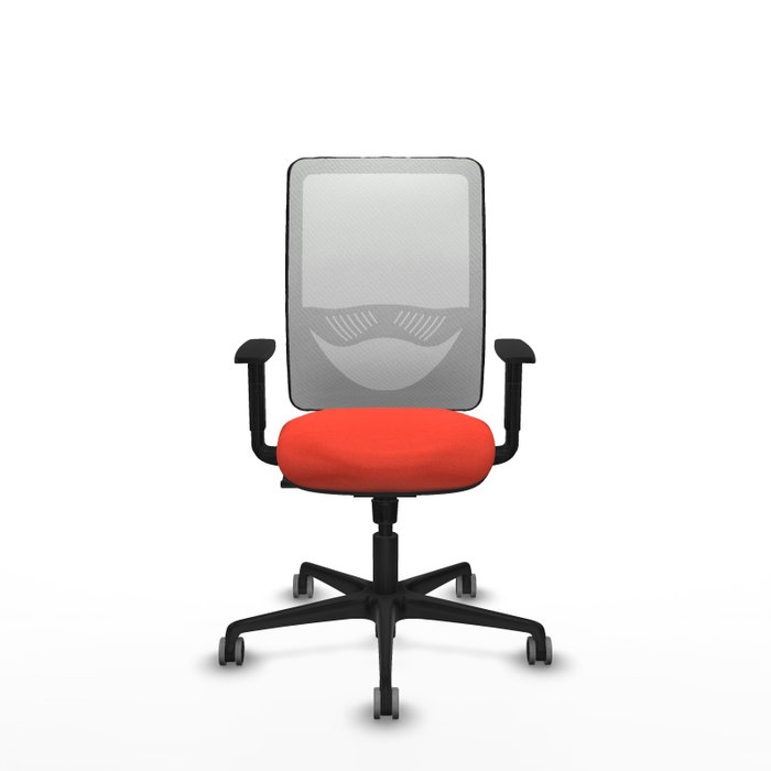 PIQUERAS Y CRESPO Silla de oficina Zulema con mecanismo Sincro, Tela Naranja oscuro y Malla Blanco PIQUERAS Y CRESPO Silla de oficina Zulema con mecanismo Sincro, Tela Naranja oscuro y Malla Blanco