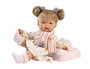 Llorens Muñeca Joelle Llorona de 38 cm con Cuerpo de Tela y Mecanismo de Sonido - Idioma Español (Pilas Incluidas)