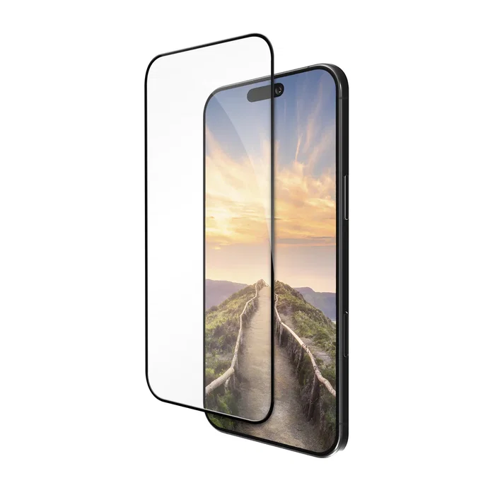 Apple Protector de Pantalla Cristal Templado 9H con Marco Negro, rPET 100% Reciclado, Anti-Huellas, para iPhone 17 Air (1 Unidad)