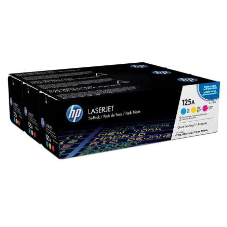 HP Tóner Original LaserJet 125A Multipack CF373AM (Cian, Magenta, Amarillo) HP Tóner Original LaserJet 125A Multipack CF373AM (Cian, Magenta, Amarillo)