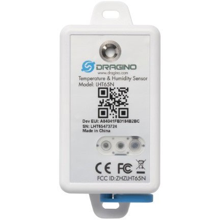 Dragino LHT65S-EU868-E3 Sensor LoRaWAN de Temperatura y Humedad Interior/Exterior Inalámbrico -40 - 80 °C, 0 - 96% RH