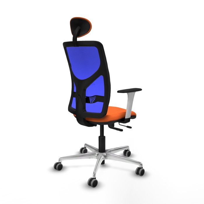 PIQUERAS Y CRESPO Silla de oficina Motilla con mecanismo Sincro/Traslack, Naranja y Azul PIQUERAS Y CRESPO Silla de oficina Motilla con mecanismo Sincro/Traslack, Naranja y Azul