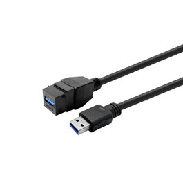 Vivolink Pro Keystone USB3.0 A-Hembra a USB3.0 A-Macho 5m Negro