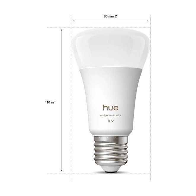 Philips Hue White and Color Ambiance Pack de 4 Bombillas LED E27 A60 6W