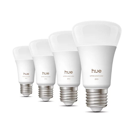 Philips Hue White and Color Ambiance Pack de 4 Bombillas LED E27 A60 6W