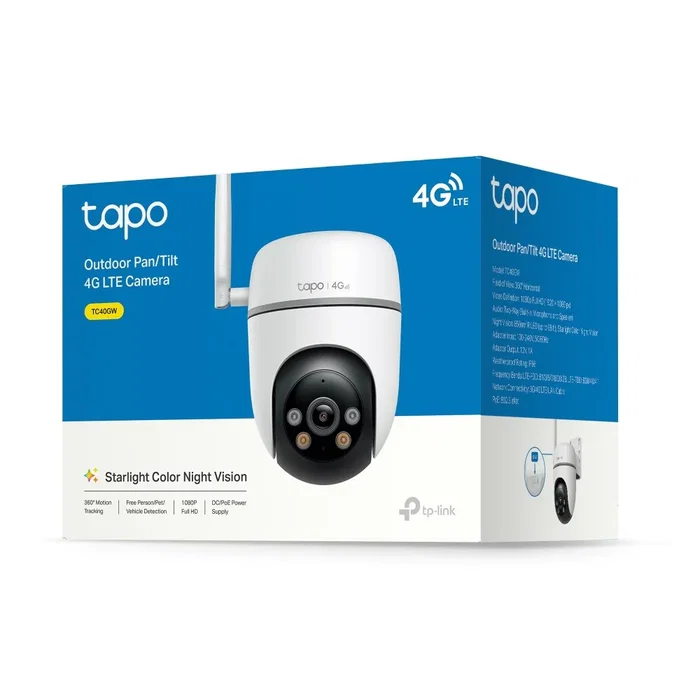 TP-Link Tapo TC40GW Cámara de Seguridad 4G LTE 1080P