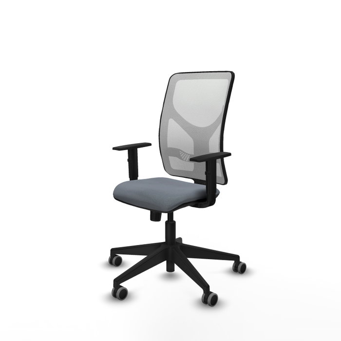 PIQUERAS Y CRESPO Silla de oficina Motilla Gris y Blanca con Mecanismo Sincro PIQUERAS Y CRESPO Silla de oficina Motilla Gris y Blanca con Mecanismo Sincro