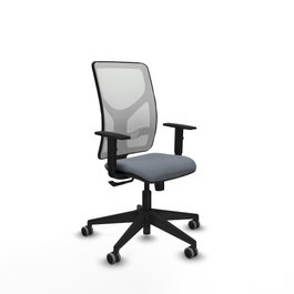 PIQUERAS Y CRESPO Silla de oficina Motilla Gris y Blanca con Mecanismo Sincro