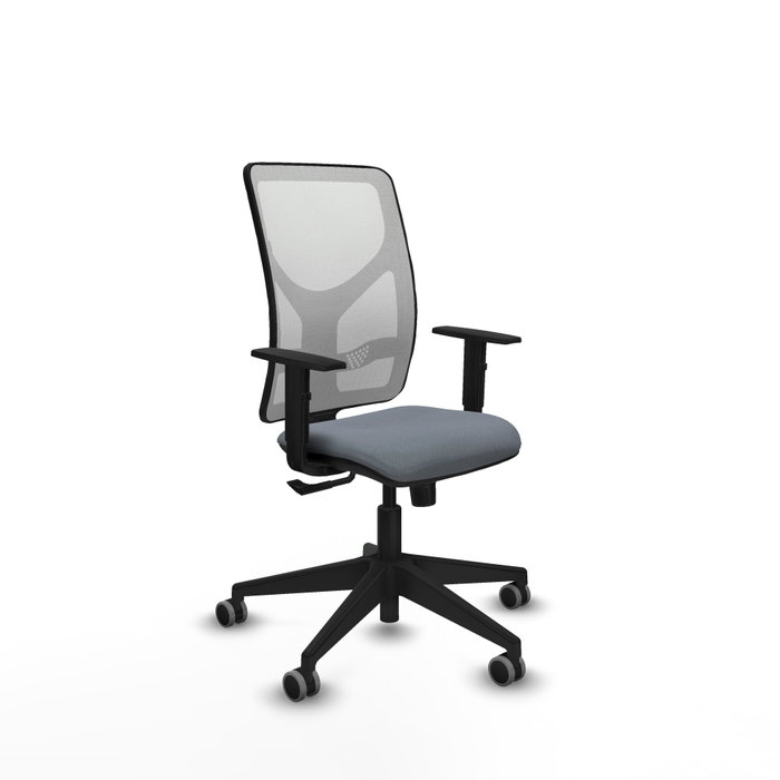 PIQUERAS Y CRESPO Silla de oficina Motilla Gris y Blanca con Mecanismo Sincro PIQUERAS Y CRESPO Silla de oficina Motilla Gris y Blanca con Mecanismo Sincro