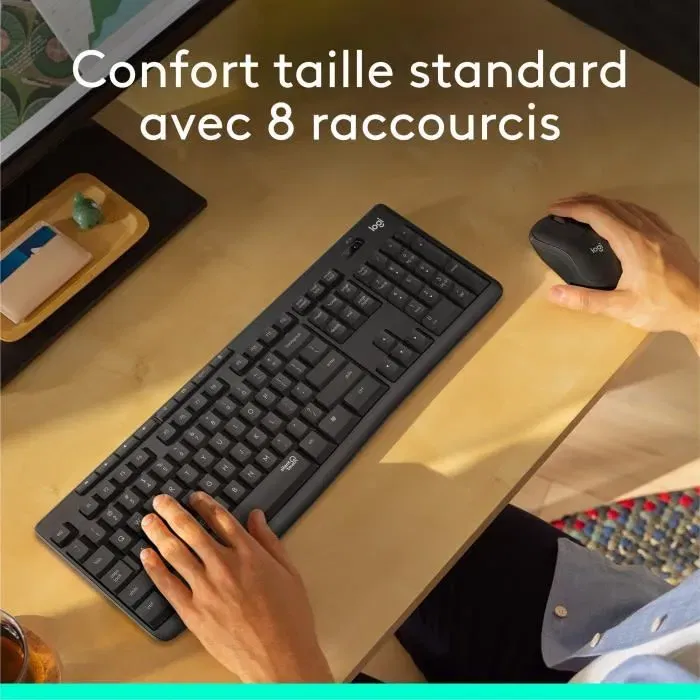 Logitech Combo Teclado Ratón Inalámbrico y Silencioso MK295