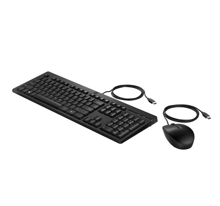 HP 225 Combo Teclado y Ratón Cableado para Productividad y Oficina