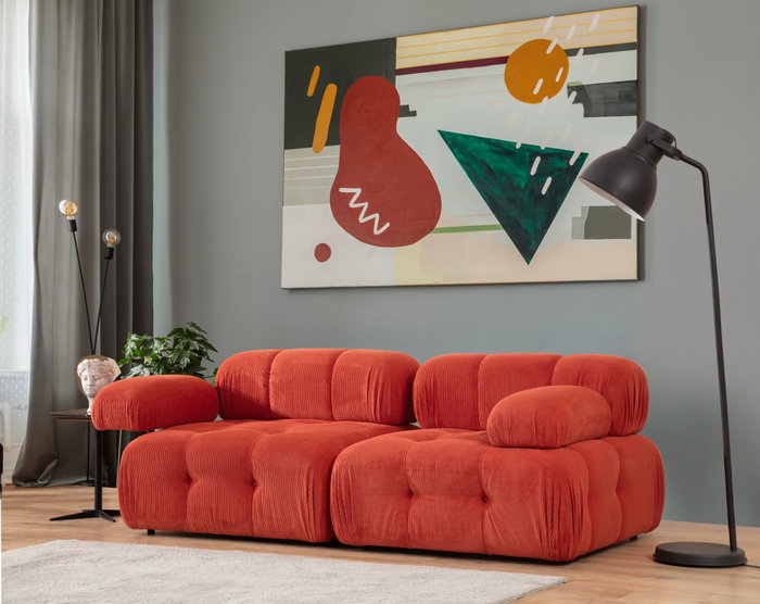 Atelier Del Sofa Sofá 2 Plazas Doblo L1-1R Rojo