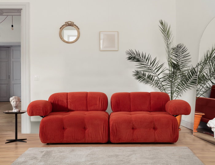 Atelier Del Sofa Sofá 2 Plazas Doblo L1-1R Rojo