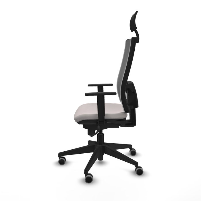 PIQUERAS Y CRESPO Silla de oficina Horna con mecanismo Sincro, Blanco y Gris PIQUERAS Y CRESPO Silla de oficina Horna con mecanismo Sincro, Blanco y Gris