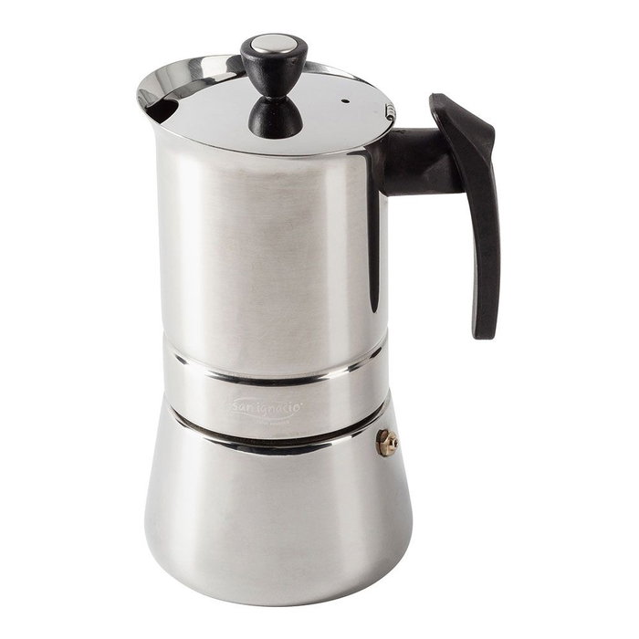 San Ignacio Cafetera sg-3593 Acero Inoxidable 6 Tazas Inducción Vitrocerámica Gas Acabado Brillante