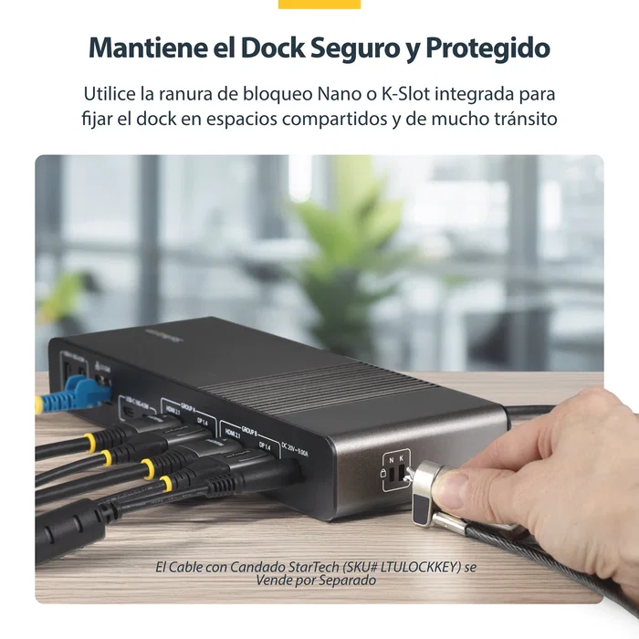 StarTech 206UE-TB5USB4DOCK Docking Station Thunderbolt 5 con 4 Pantallas y PD 140W StarTech 206UE-TB5USB4DOCK Docking Station Thunderbolt 5 con 4 Pantallas y PD 140W
