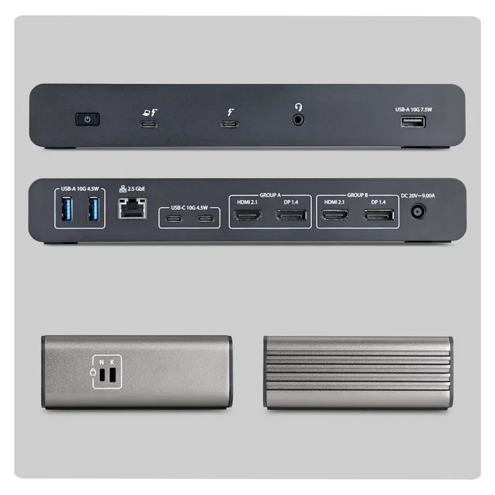 StarTech 206UE-TB5USB4DOCK Docking Station Thunderbolt 5 con 4 Pantallas y PD 140W StarTech 206UE-TB5USB4DOCK Docking Station Thunderbolt 5 con 4 Pantallas y PD 140W