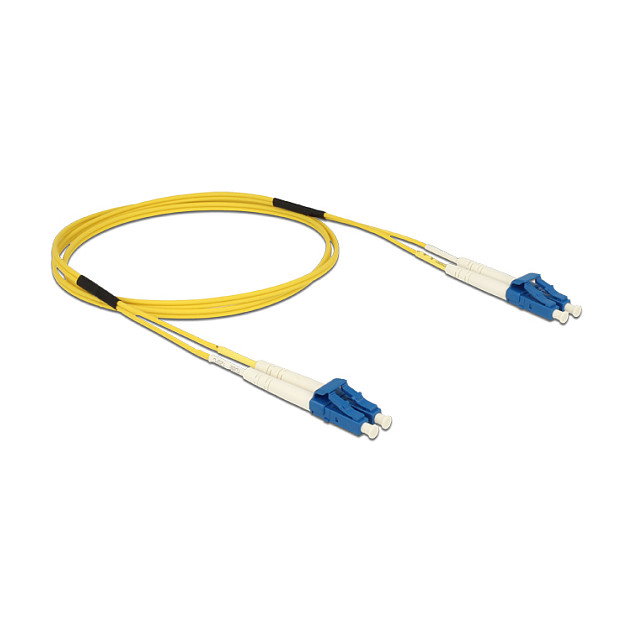DeLOCK Cable de fibra óptica LC a LC Singlemode OS2 de 1 m, Amarillo