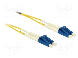 DeLOCK Cable de fibra óptica LC a LC Singlemode OS2 1 m Amarillo