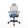 PIQUERAS Y CRESPO Silla de oficina Haches Azul claro y Blanco