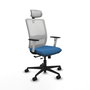 PIQUERAS Y CRESPO Silla de oficina Haches Azul claro y Blanco