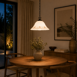 Ideal Lux Lámpara de Araña de Estilo Clásico FOGLIA E27 1 Luz