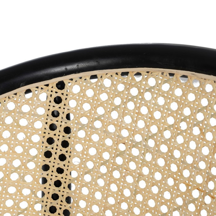 Silla Negro-Natural Madera-Ratán 56 X 58 X 77 cm