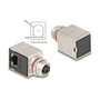 DeLOCK Adaptador M12 X Código 8 Pin Hembra a RJ45 Hembra Cat.6A STP Blindado 90 Grados, Negro Metálico