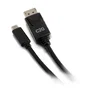 C2G Adaptador Cable USB-C a DisplayPort 4K 30Hz, 1.8m (6ft) Negro, Plug & Play, 80542