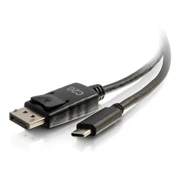 C2G Adaptador Cable USB-C a DisplayPort 4K 30Hz, 1.8m (6ft) Negro, Plug & Play, 80542